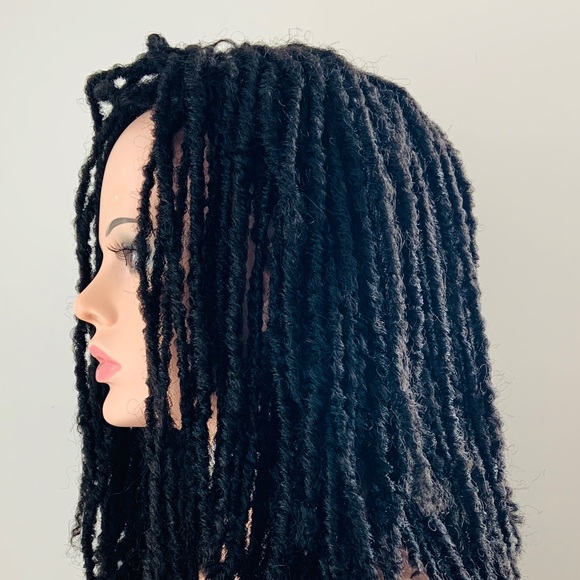 Put On & Go 20” Premium Fiber Black Dreadlock Wig for Daily Wear or Events - Picture 9 of 12
